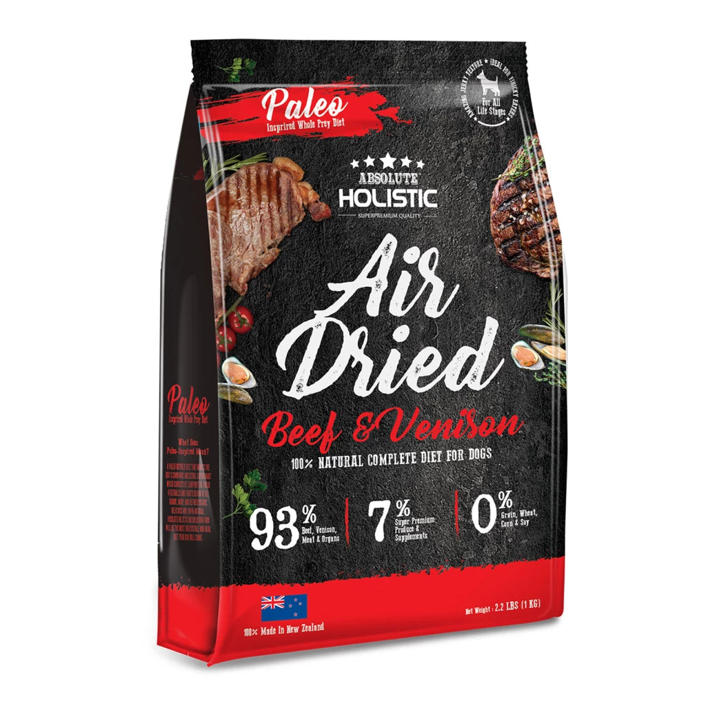 Absolute Holistic Air Dried Dog Food | Beef & Venison 1Kg