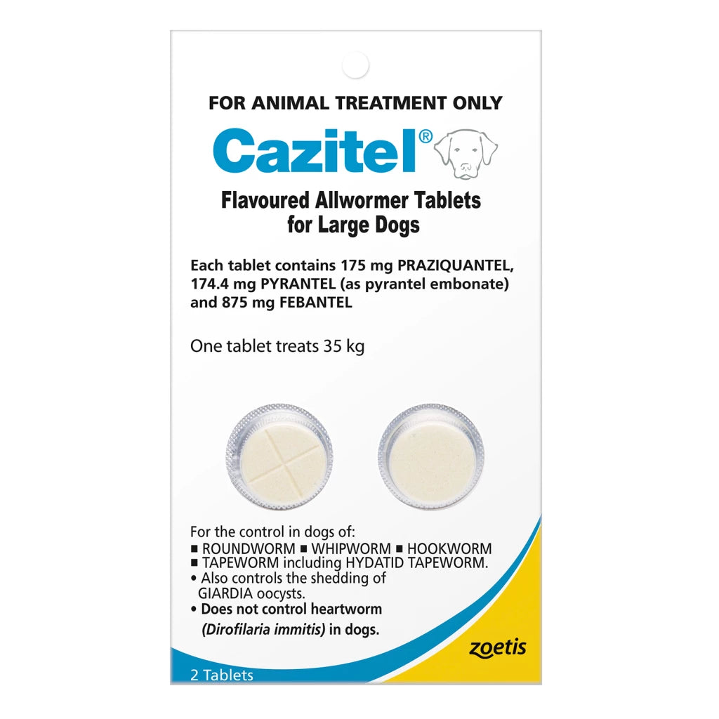Cazitel Allwormer For Dogs 35kg 2 Pack