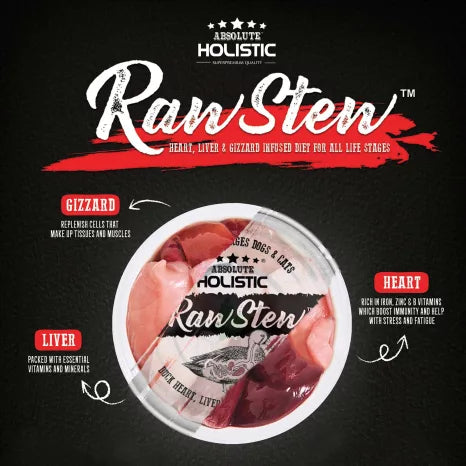 Absolute Holistic Wet Cat & Dog Food Raw Stew | Tuna & Quail Egg