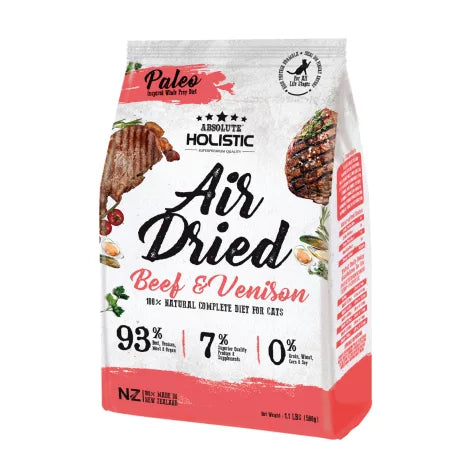 Absolute Holistic Air Dried Cat Food | Beef & Venison 500g