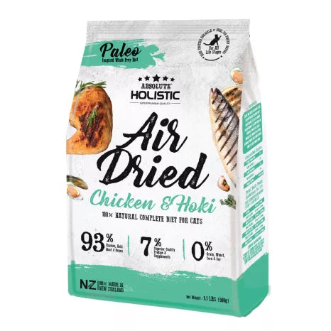 Absolute Holistic Air Dried Cat Food | Chicken & Hoki 500g