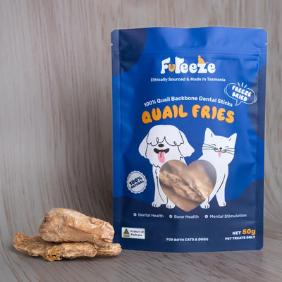 Fureeze Freeze Dried Diced Quail Fries 50g