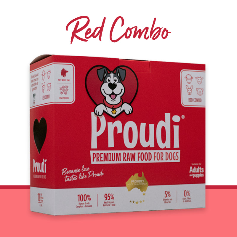 [Syd Only] Proudi Dog Raw Food - Red Meat Combo 2.4KG