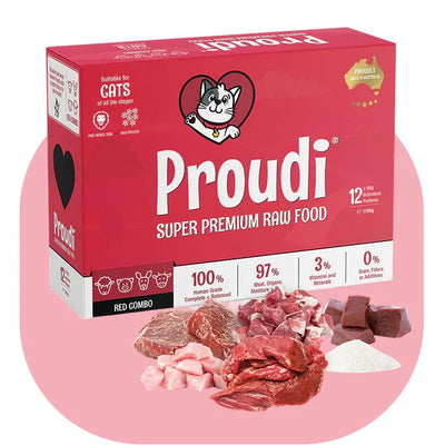 Proudi Cat Raw Food - Red Combo 1.08Kg