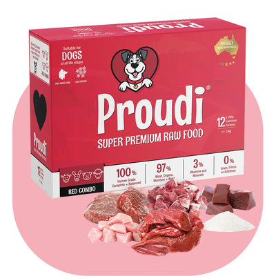 Proudi Dog Raw Food - Red Meat Combo 2.4KG