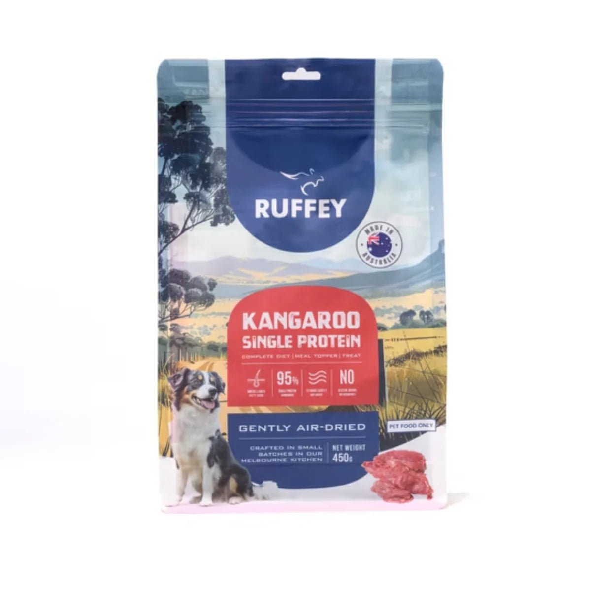 RUFFEY Air-Dried Dog Dry Food Kangaroo 450g