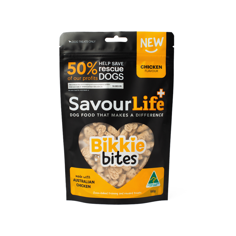 SavourLife Dog Treats Biscuits Australian Chicken Flavour Bikkie Bites 180g