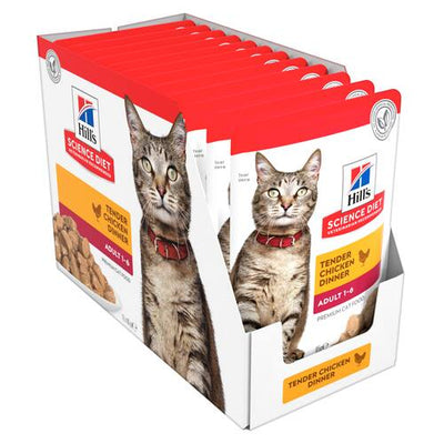 Hill's Science Diet Adult Cat Wet Food Tender Chicken Dinner 85g X 12