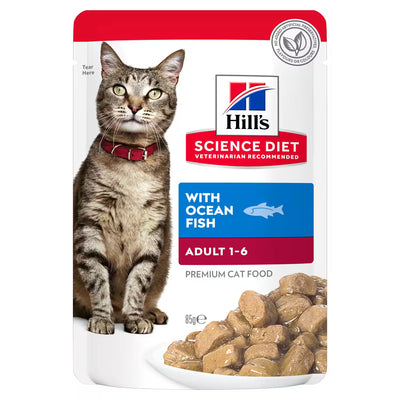 Hill's Science Diet Adult Cat Wet Food Ocean Fish 85g X 12