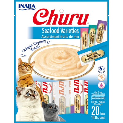 INABA Cat Churu Puree Seafood Varieties 20Pcs