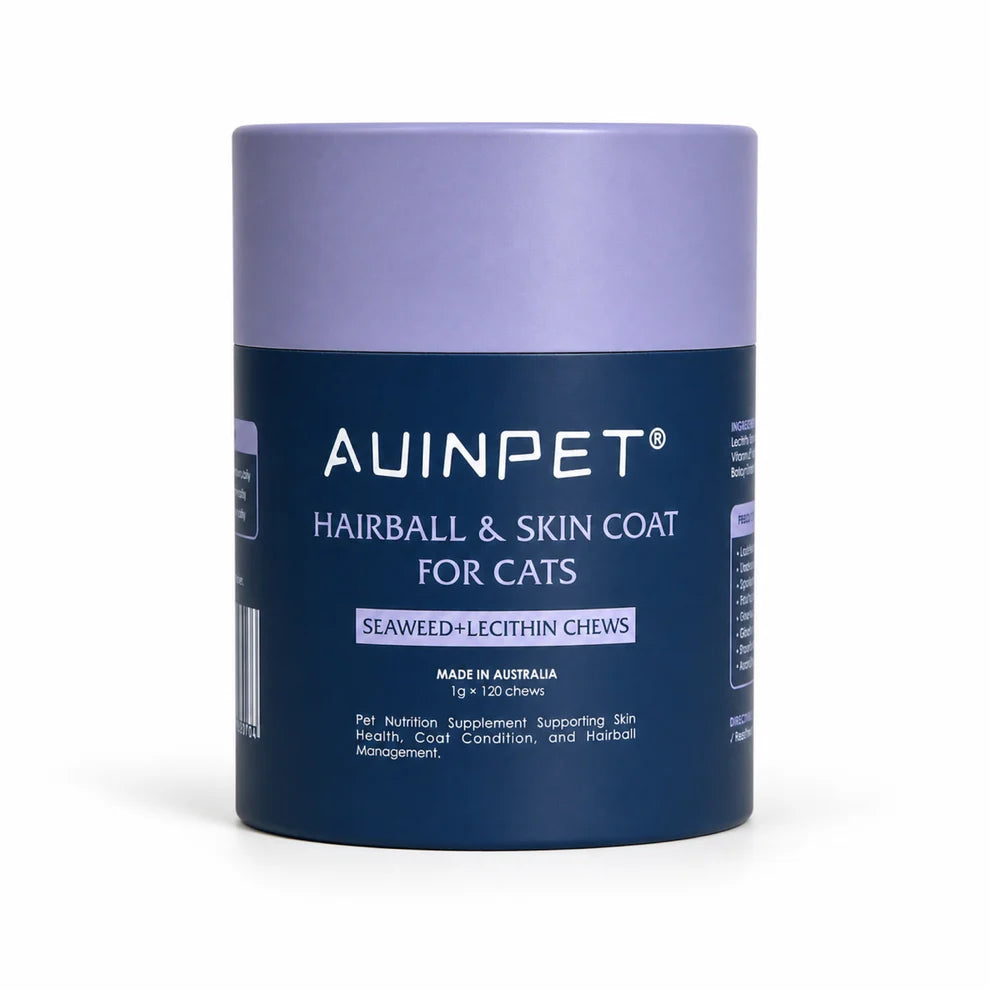 AUINPET HAIRBALL & SKIN COAT For Cats - Seaweed+Lecithin Chews