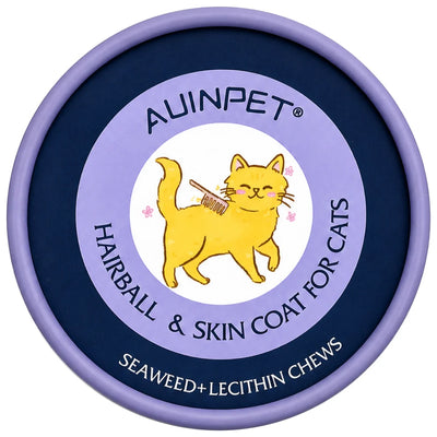 AUINPET HAIRBALL & SKIN COAT For Cats - Seaweed+Lecithin Chews
