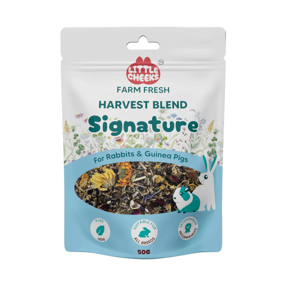 Little Cheeks Farm Fresh Harvest Blend Signature 50g For Rabbits & Guinea Pigs