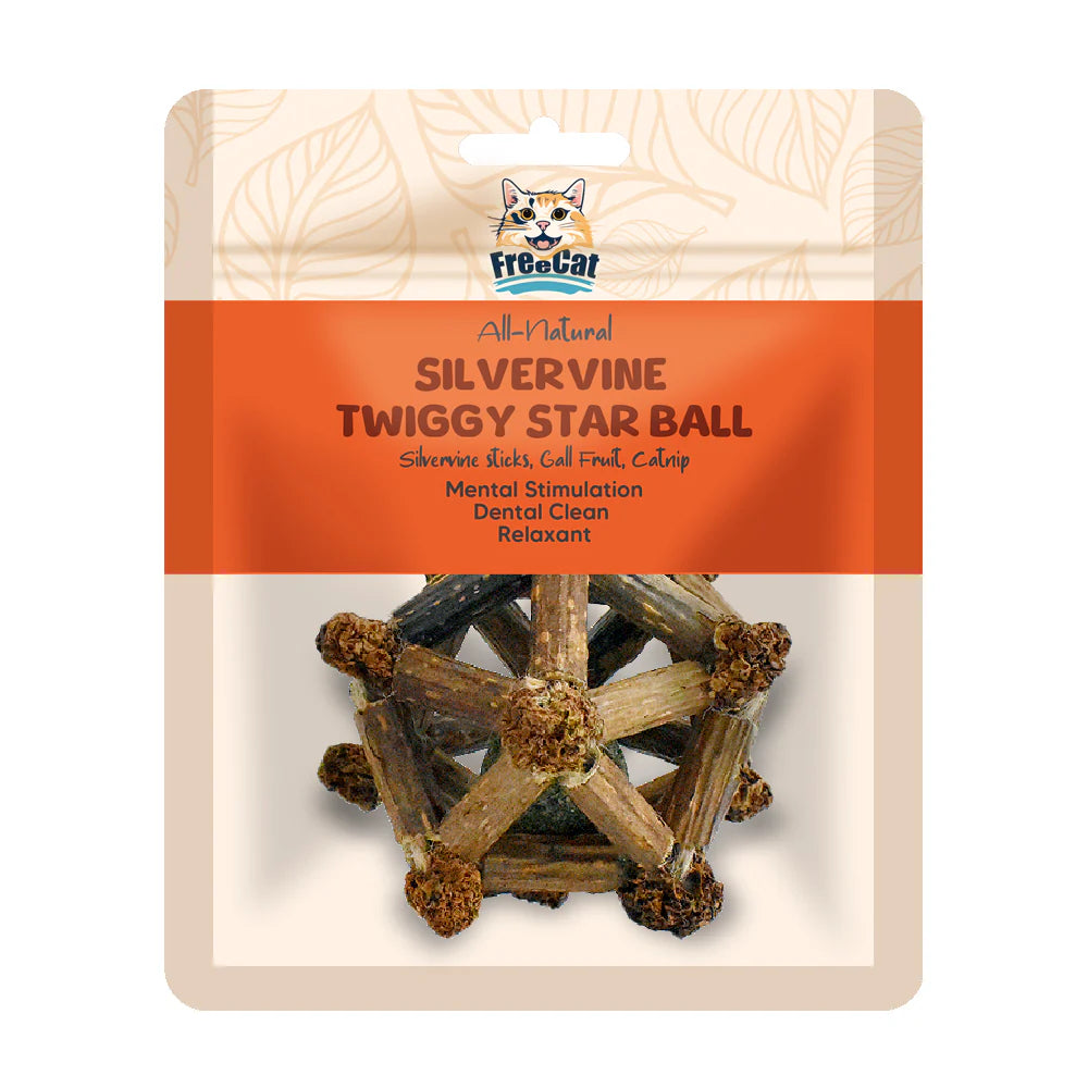 Freecat - All-Natural Silvervine Twiggy Star Ball Cat Toy