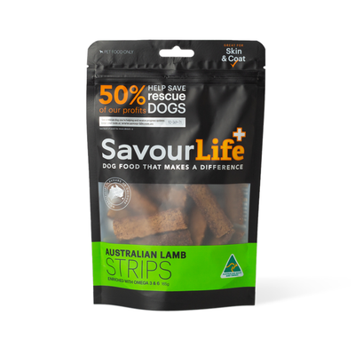 SavourLife Dog Treats Strips Australian Lamb 165g