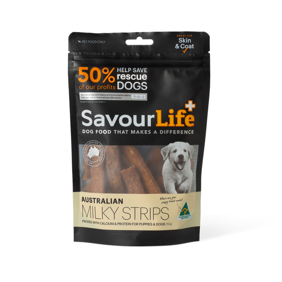 SavourLife Dog Treats Strips Australian Milky 150g