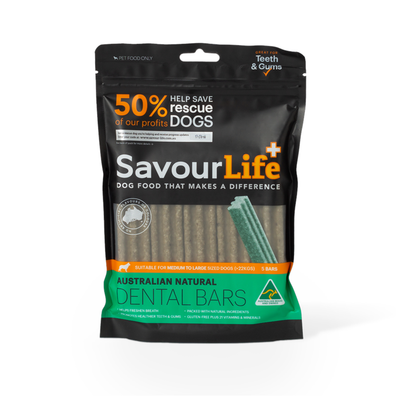 SavourLife Dog Treats Natural Dental Bars for Medium/Large Dogs