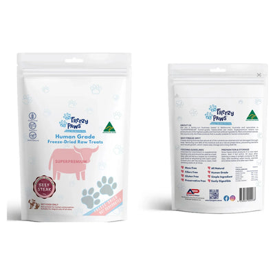 Freezy Paws - Freeze-Dried Raw Grass Fed Beef Steak Treats 70g