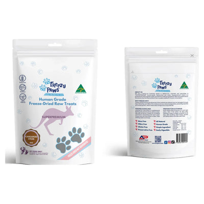 Freezy Paws - Freeze-Dried Kangaroo Steak Raw Treats 80g