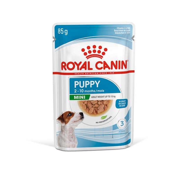 ROYAL CANIN Mini Puppy Chunks in Gravy Wet Dog Food 85gx12