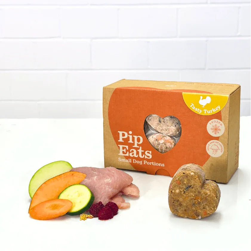 Pip Eats Frozen Raw Dog Food Tasty Turkey 90g x 12