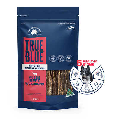 True Blue Air Dried Treats Aussie Beef Weasands 7PK