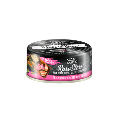 Absolute Holistic Wet Cat & Dog Food Raw Stew | Tuna & Quail Egg