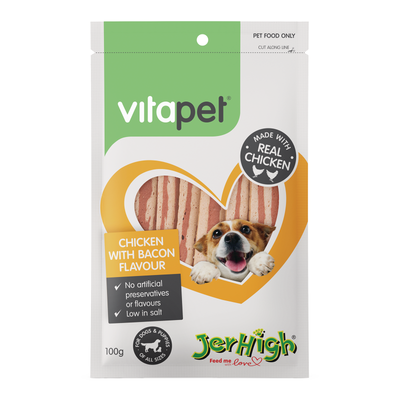 Vitapet Dog Treats Jerhigh Chicken with Bacon Flavour