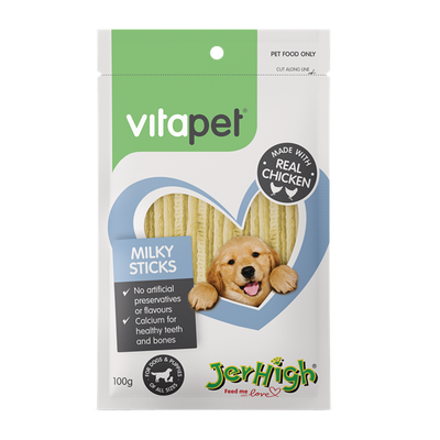 Vitapet Dog Treats Jerhigh Milky Sticks