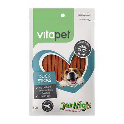 Vitapet Dog Treats Jerhigh Duck Sticks 80g