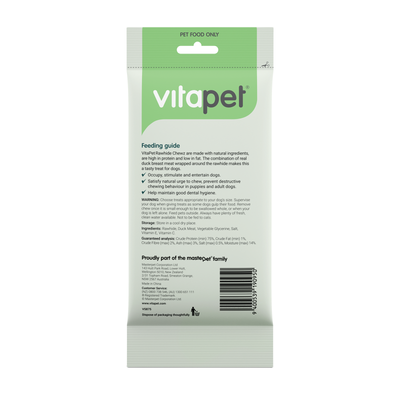 Vitapet Dog Treats Duck Wrapped Rawhide 5 Pack
