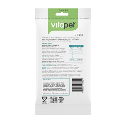Vitapet Dog Treats Jerky Wraps Duck Wrapped Sticks 7 Pack