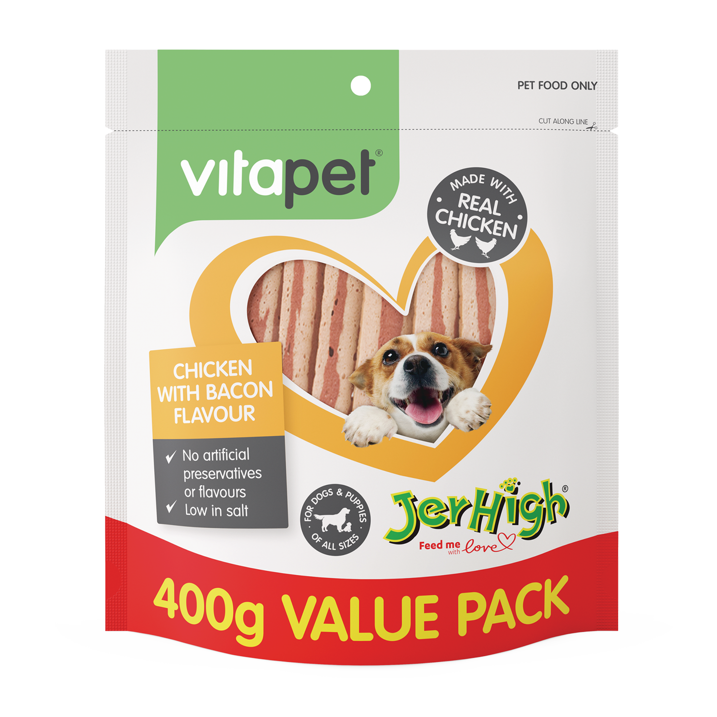 Vitapet Dog Treats Jerhigh Chicken with Bacon Flavour