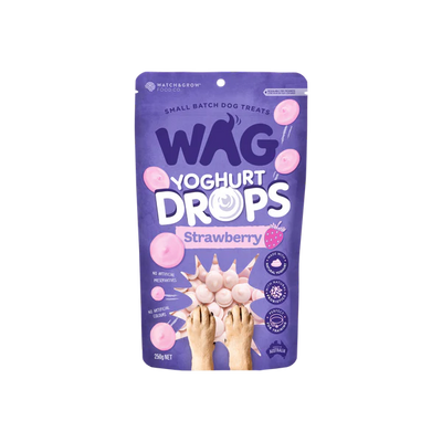 WAG Dog Treats Yoghurt Drops Strawberry