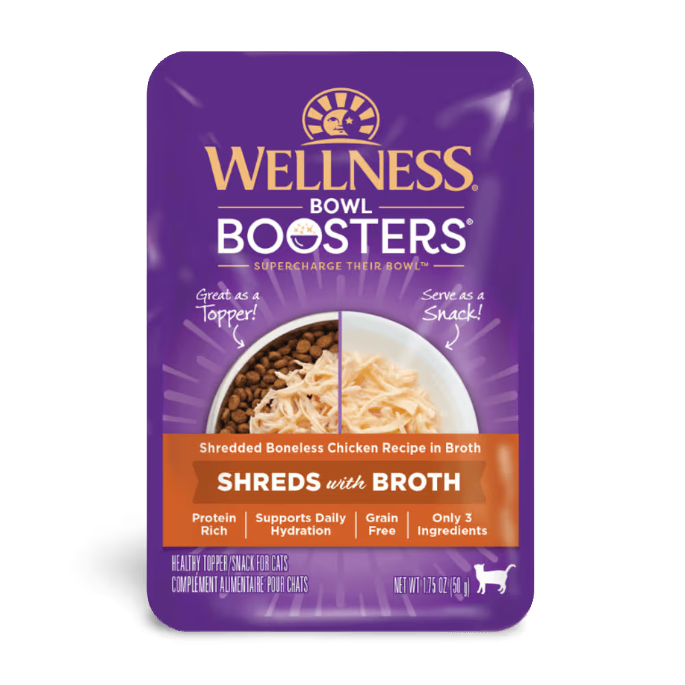 WELLNESS Core Wet Cat Food Bowl Boosters Shredded Chicken In Broth