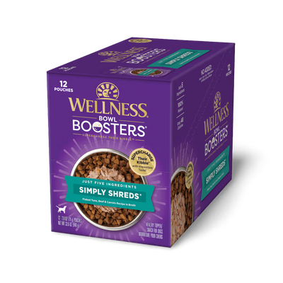 WELLNESS Core Wet Dog Food Bowl Boosters Tuna Beef & Carrots