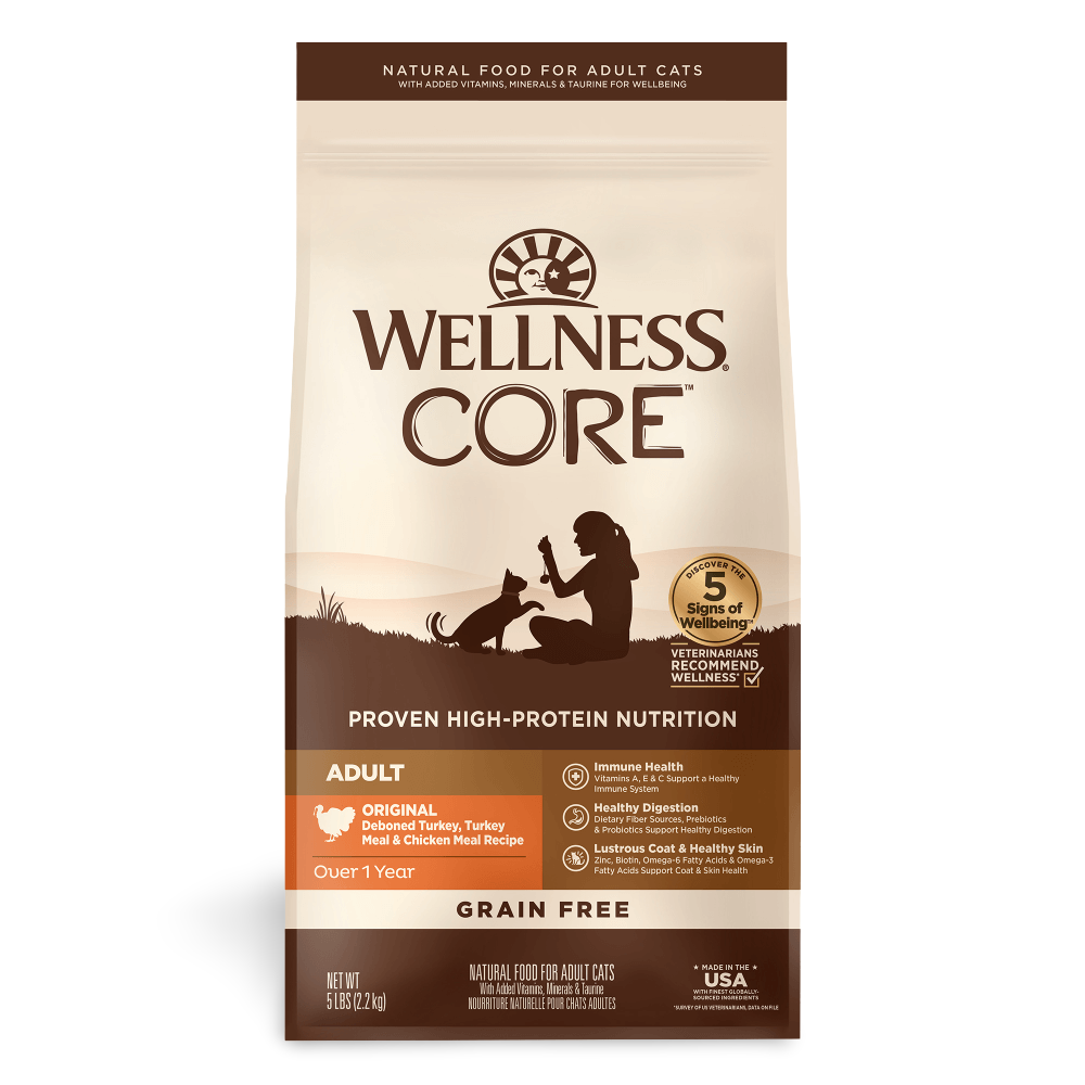 WELLNESS Core Grain Free Original Formula Cat Dry Food Turkey & Chicken 2.27kg