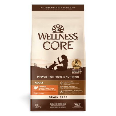 WELLNESS Core Grain Free Original Formula Cat Dry Food Turkey & Chicken 2.27kg