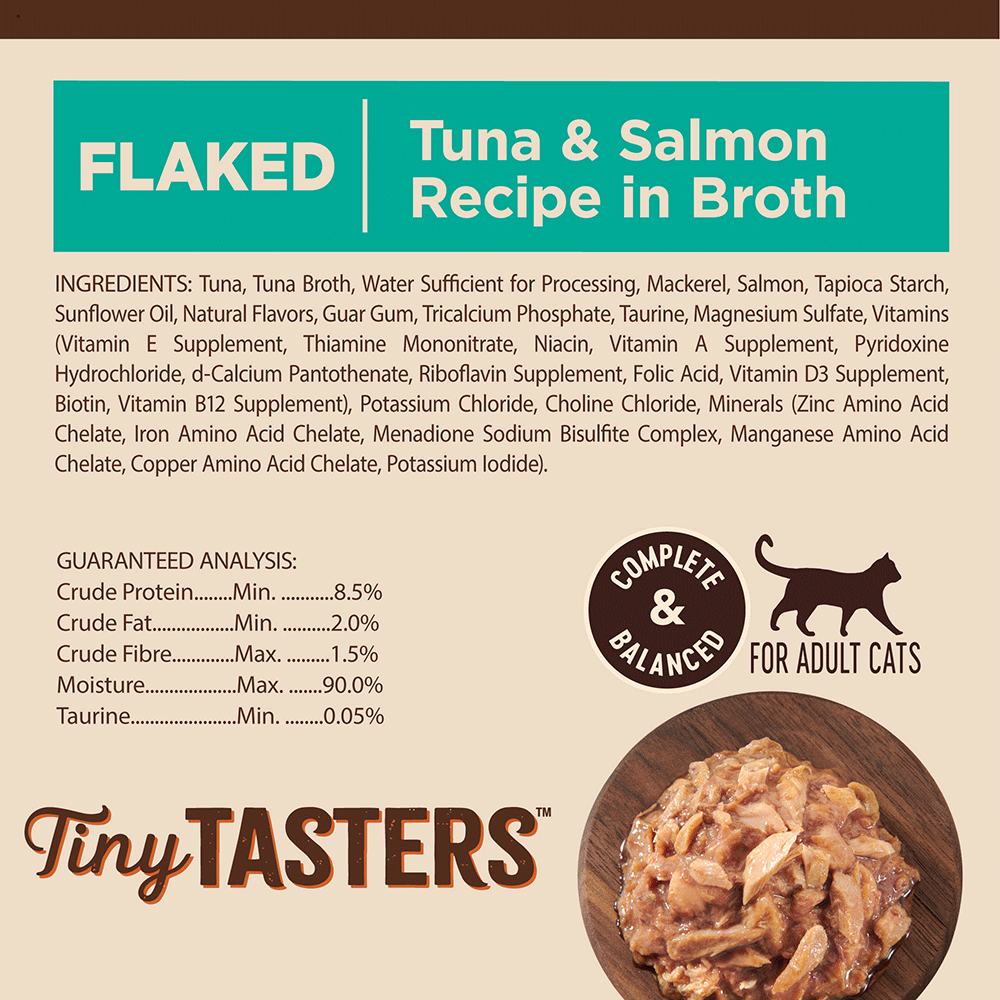 WELLNESS Core Wet Cat Food Tiny Tasters Flaked Tuna & Salmon in Broth