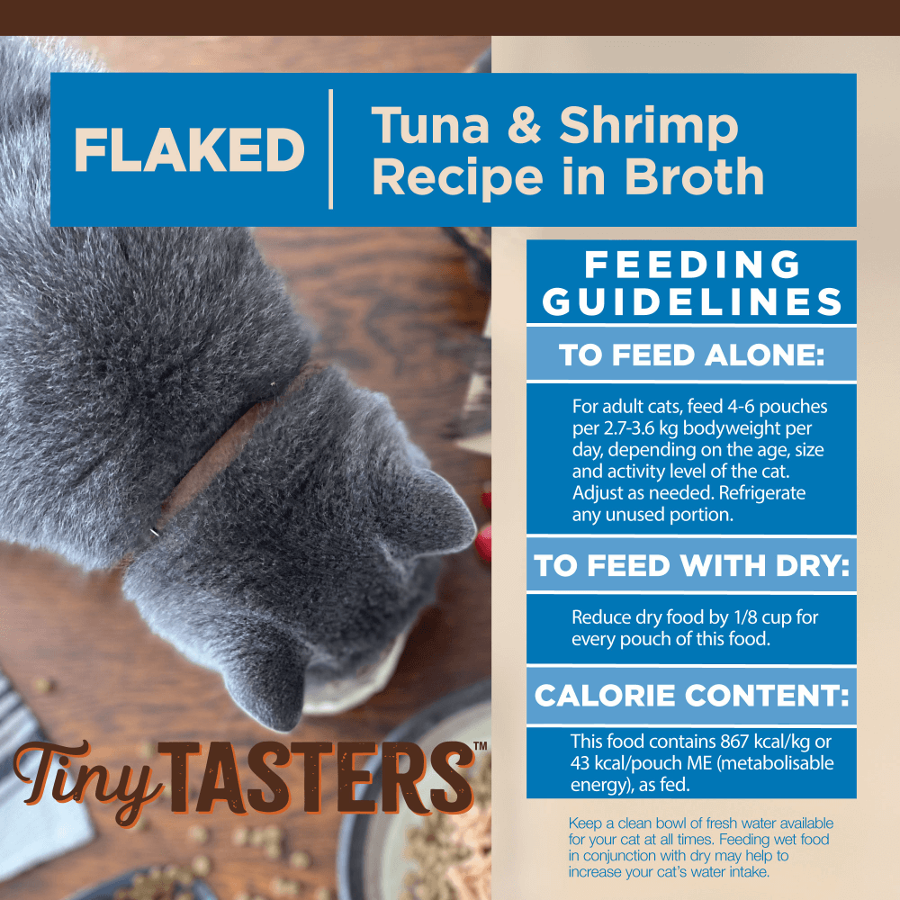 WELLNESS Core Wet Cat Food Tiny Tasters Flaked Tuna & Shrimp in Broth
