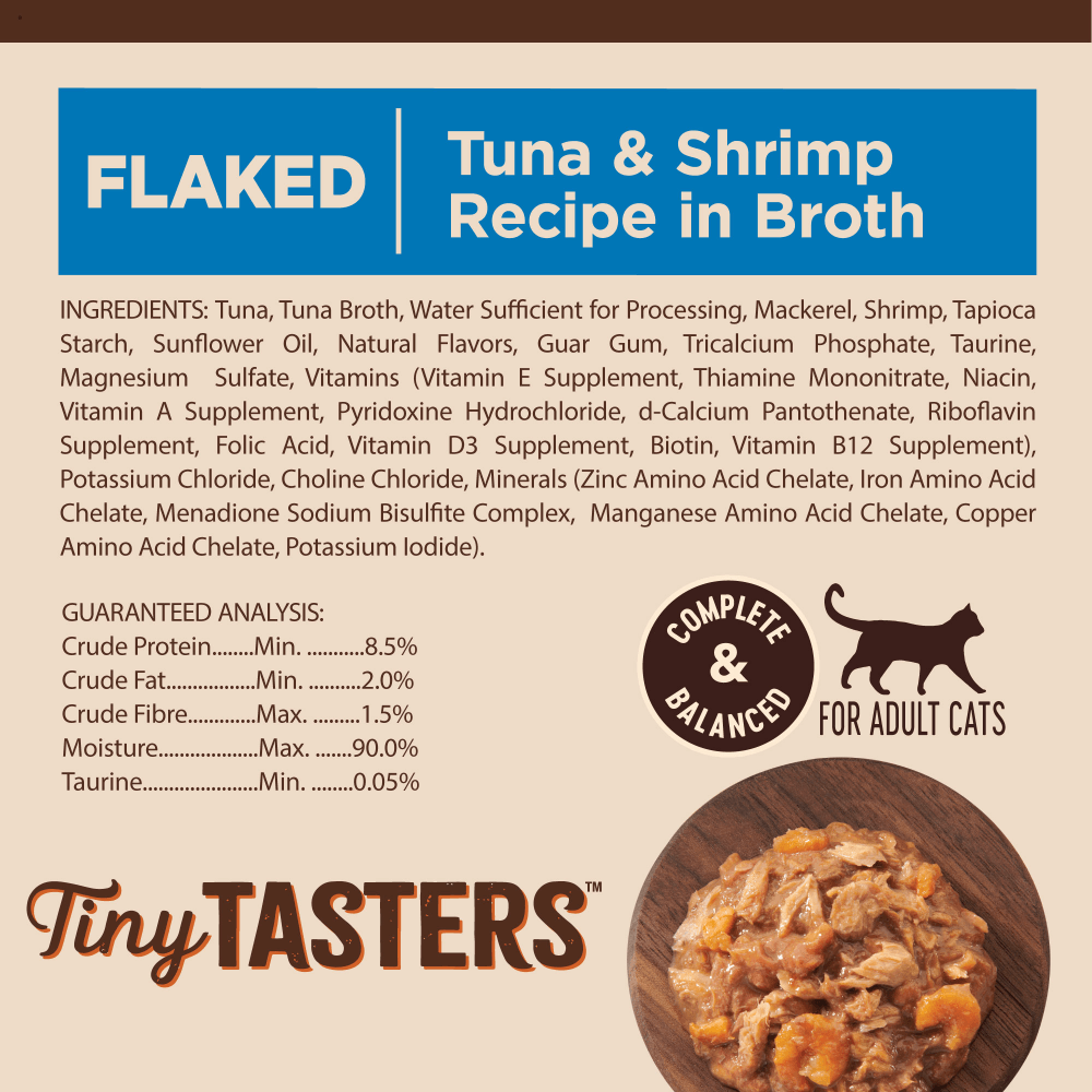 WELLNESS Core Wet Cat Food Tiny Tasters Flaked Tuna & Shrimp in Broth