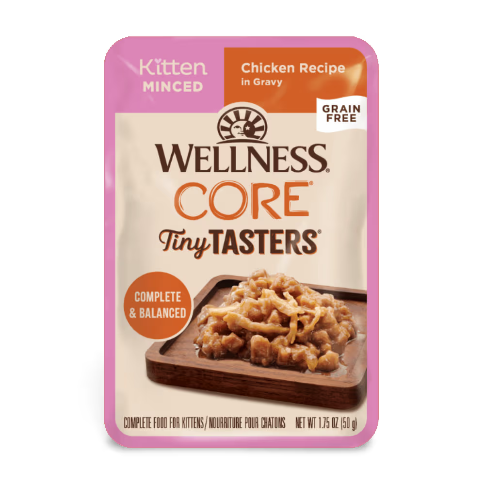 WELLNESS Core Wet Cat Food Tiny Tasters Minced Chicken For Kitten