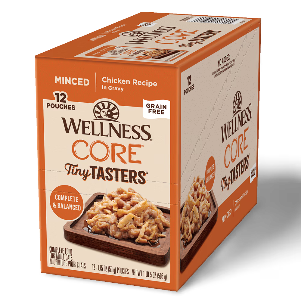 WELLNESS Core Wet Cat Food Tiny Tasters Minced Chicken In Gravy