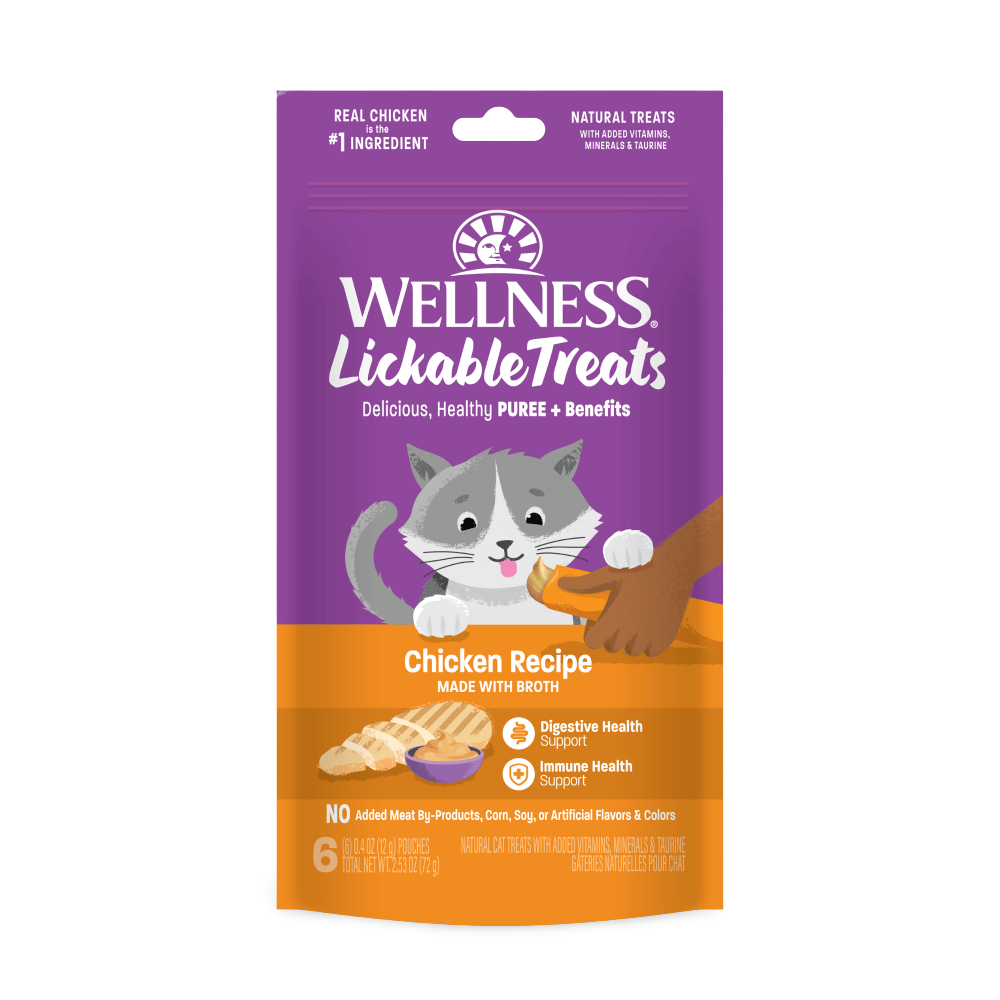 Wellness Lickable Cat Treats Chicken Recipe 12g x 6