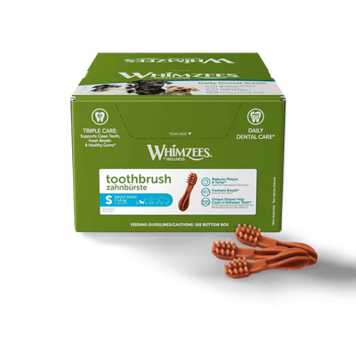 Whimzees Dental Dog Treats Toothbrush Bulk Box