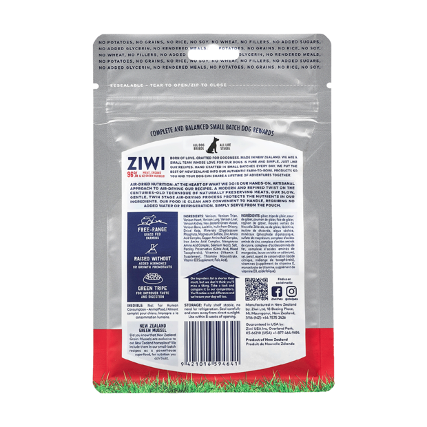 Ziwi Peak Good Dog Reward Venison Dog Treat 85g